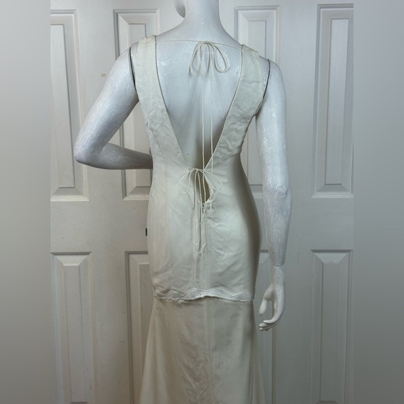 RUE DE SEINE Elegant Cream Sleeveless Dress Size 10 - Picture 9 of 17